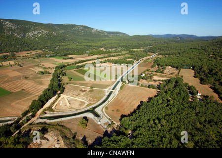 La France, Var, signes, Canal de Provence (vue aérienne) Banque D'Images