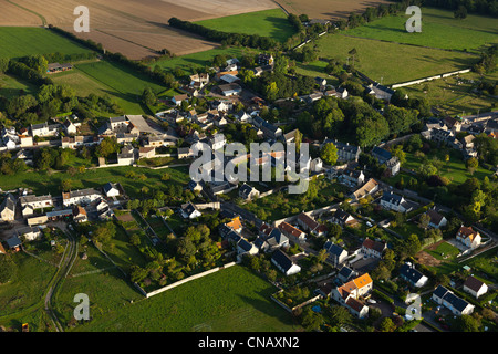 France, Calvados, Ver sur Mer (vue aérienne) Banque D'Images