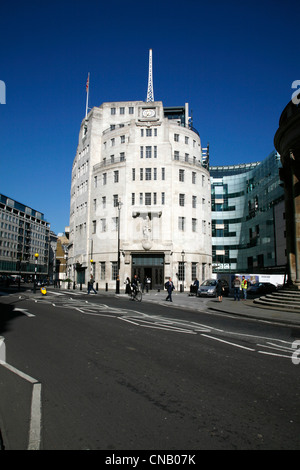 Broadcasting House sur le Langham Place, Marylebone, London, UK Banque D'Images