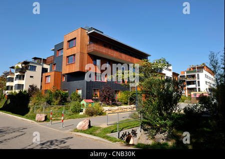 Allemagne, Forêt-Noire, Schwarzwald, Baden-Württemberg, Fribourg, ville solaire, quartier Vauban Banque D'Images