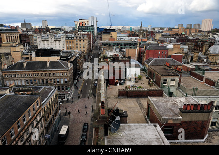 Une vue aérienne sur le centre-ville de Glasgow Banque D'Images