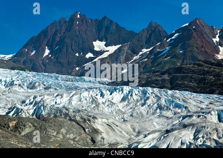Riggs Glacier, Glacier Bay National Park & Préserver, sud-est de l'Alaska, l'été Banque D'Images