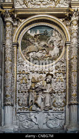 Décoration d'autel de la cathédrale d'Ávila - évangélistes par Maître Pedro Berruguete Banque D'Images