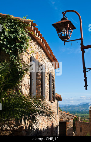 France, Pyrénées Orientales, Castelnou étiqueté Les Plus Beaux Villages de France (Les Plus Beaux Villages de France), Banque D'Images