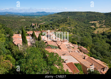 France, Pyrénées Orientales, Castelnou, étiqueté Les Plus Beaux Villages de France (Les Plus Beaux Villages de France), le Banque D'Images