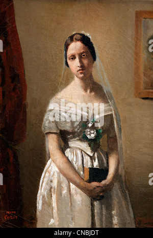 La mariee 1845 Jean Baptiste Camille Corot 1796-1875 France French Banque D'Images