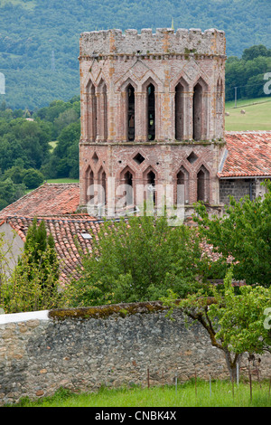 La France, l'Ariège, Saint Lizier, étiqueté Les Plus Beaux Villages de France (Les Plus Beaux Villages de France), s'arrêter sur la Banque D'Images