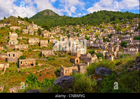 Kayaköy (Karmylassos Kayakoy) ou, un village grec abandonné de 1923 change 8km de Fethiye en Turquie Banque D'Images