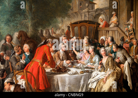 Dejeuner de l'ONU - le déjeuner de chasse La chasse 1737 Jean-François de Troy 1679 - 1752 France Banque D'Images