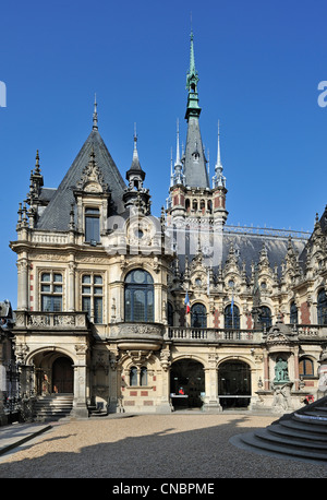 Le Palais Bénédictine / Palais de la Bénédictine, musée et distillerie de liqueur à Fécamp, Normandie, France Banque D'Images