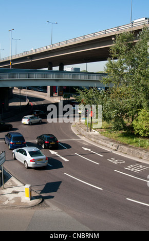 Staples Corner flyover, Edgware Road A5, Londres. Banque D'Images