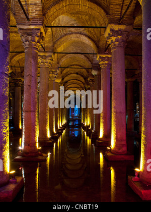 La Citerne basilique à Istanbul, Turquie Banque D'Images