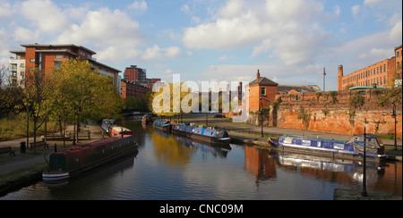 En Angleterre, Manchester, le Castlefield, bassin du Canal de Bridgewater Banque D'Images