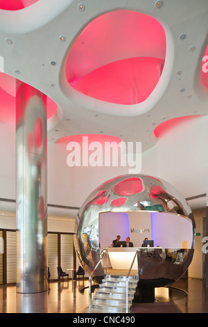 Singapour, Central Business District, de l'hôtel Klapsons, conçu par William Sawaya, ouvert en 2009, le hall Banque D'Images