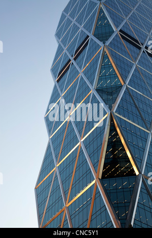Détail de la Hearst Tower sur le coin de la 8e Avenue et de la W 57th Street à Manhattan, New York City Banque D'Images