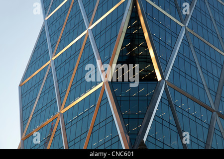 Détail de la Hearst Tower sur le coin de la 8e Avenue et de la W 57th Street à Manhattan, New York City Banque D'Images
