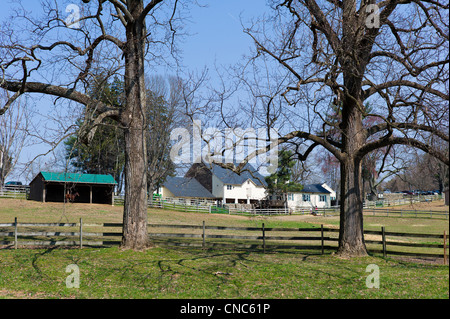 Grange et écuries, Hidden Valley Farm au Ridley Creek State Park, New Jersey, USA Banque D'Images