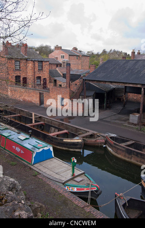 La scène du Canal, prises sur le Black Country Museum, Dudley, West Midlands, Royaume-Uni Banque D'Images