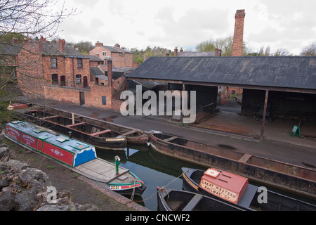 La scène du Canal, prises sur le Black Country Museum, Dudley, West Midlands, Royaume-Uni Banque D'Images