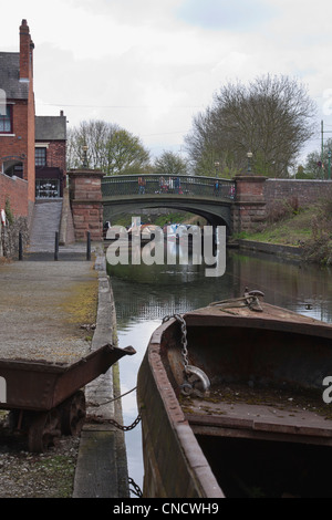 La scène du Canal, prises sur le Black Country Museum, Dudley, West Midlands, Royaume-Uni Banque D'Images