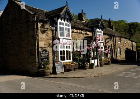 L'ancien Nags Head Pub à Edale dans le Peak District, Derbyshire début de la Pennine Way Banque D'Images