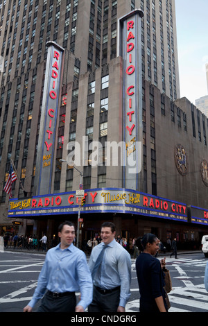 Le Radio City Music Hall 1260 Avenue of the Americas (6e Avenue) à Manhattan, New York City Banque D'Images