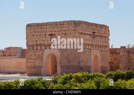 Palais El Badi (arabe : قصر البديع‎ - sens l'incomparable palace) Marrakech, Maroc Banque D'Images