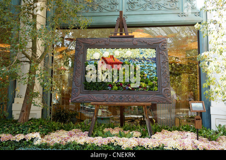 Les fleurs et l'art dans le Bellagio Hotel and Casino, Las Vegas, Nevada Banque D'Images