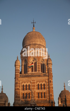 L'Inde, Maharashtra, Mumbai, la Corporation Municipale bâtiment près de la Victoria Terminus. Banque D'Images