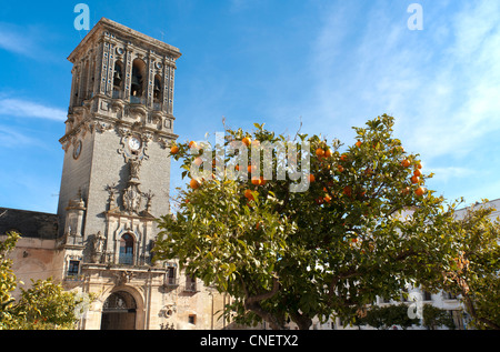 Basilica de Santa Maria, Arcos de la Frontera, Andalousie, Espagne Banque D'Images