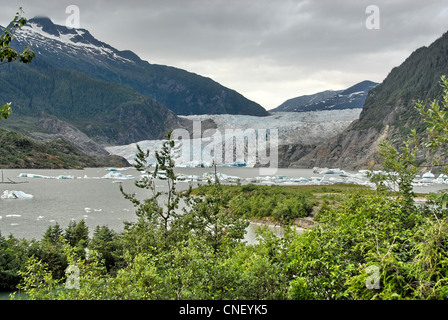 Mendenhall Glacier dans Juneau, Alaska Banque D'Images