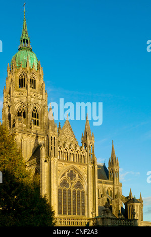 La Cathédrale Notre Dame, Bayeux, Calvados, France Banque D'Images