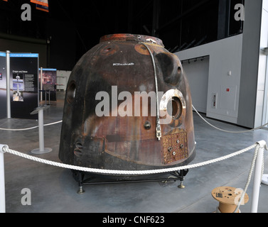 Le Soyouz TMA-14 module de descente, le Musée de l'aviation, Seattle, Washington, Washington, États-Unis Banque D'Images