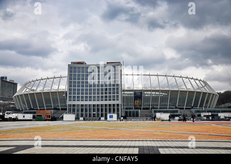 Kiev, UKRAINE - le 31 mars : Stade olympique national à Kiev (NSC) Olimpiys'kyi, le principal stade du jeu final de l'Euro 2012 Banque D'Images