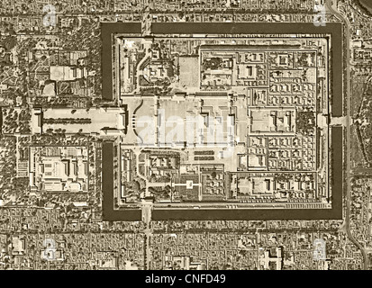 Image satellite historique place Tienanmen Pékin Chine 1966 Banque D'Images
