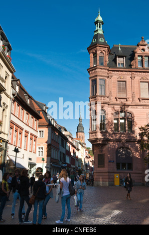 Bibliothèque universitaire, vieille ville, Heidelberg, Allemagne. Banque D'Images