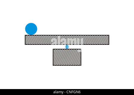 Illusion optique, blocs colorés, des formes différentes Banque D'Images