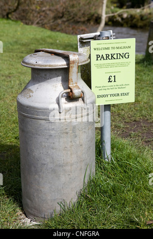 Paiement volontaire pour les frais de stationnement, North Yorkshire Dales National Park, Royaume-Uni Banque D'Images