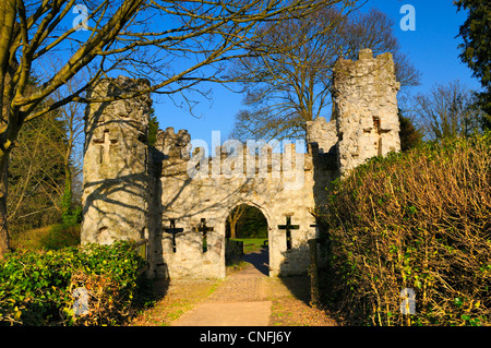 Reigate château, parc du château, Surrey, England, UK Banque D'Images