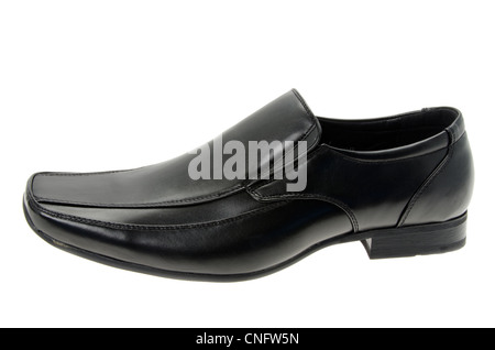 Mans black slip-on shoe Banque D'Images