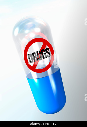 Dire non aux drogues artwork Banque D'Images