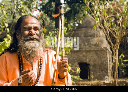 Baul mystic singer , Bengale-occidental I,ndia Banque D'Images