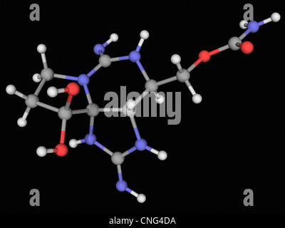 Molécule neurotoxine saxitoxine Banque D'Images