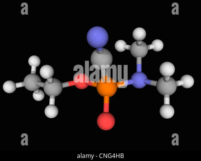 Molécule d'agents neurotoxiques tabun Banque D'Images
