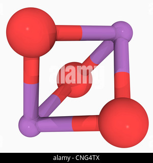 Molécule de trioxyde d'Arsenic Banque D'Images