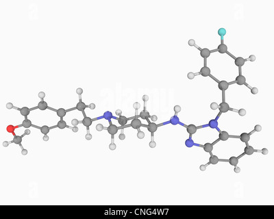 L'astémizole molécule pharmaceutique Banque D'Images