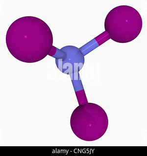 Molécule d'azote triiodure Banque D'Images