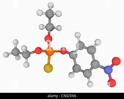 Le parathion molécule insecticide Banque D'Images