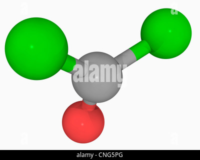 Molécule phosgène Banque D'Images
