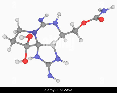 Molécule neurotoxine saxitoxine Banque D'Images